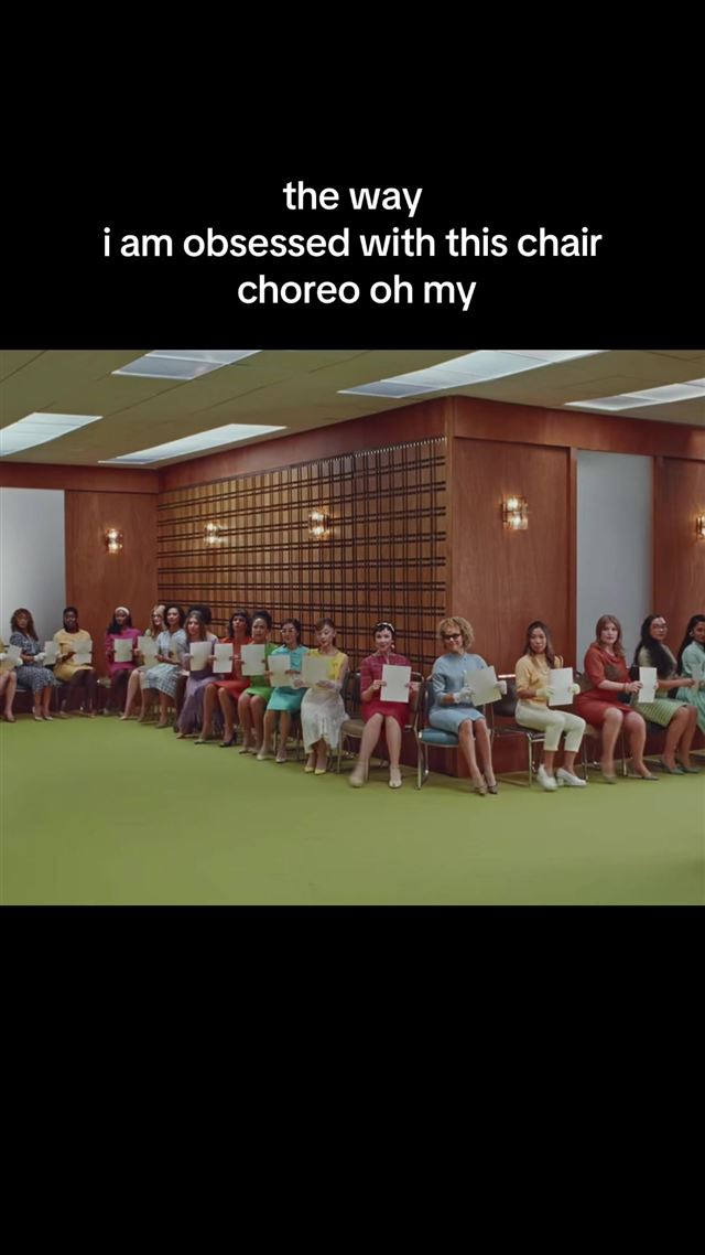 TikTok trends August 2026: the Petal chair choreo trend, one of this month's biggest, credit @forevermorecherie