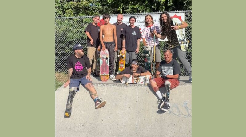 The Wheels for Wheels FrumpFest adaptive skateboarding crew, from Anthony Ferraro's viral TikTok video