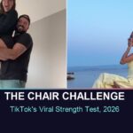 chair challenge TikTok trend couple holding partner