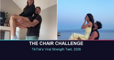 chair challenge TikTok trend couple holding partner