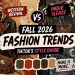 Fall 2026 fashion trends on TikTok: western revival versus indie sleaze style divide