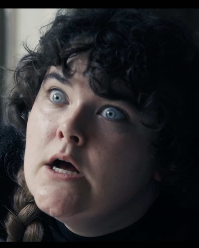 Grace Reiter as Katniss Everdeen in her viral TikTok parody The Hunger Games (but Better)