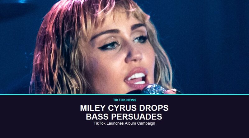 Miley Cyrus TikTok campaign hero image for Bass Persuades album