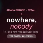 nowhere nobody trend hero image, Ariana Grande Petal TikTok carousel