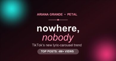 nowhere nobody trend hero image, Ariana Grande Petal TikTok carousel