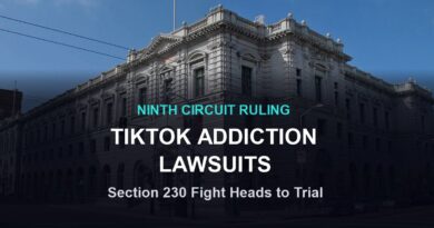TikTok addiction lawsuits Ninth Circuit ruling courthouse