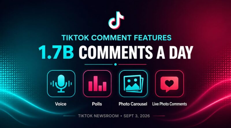 TikTok comment features: Voice, Polls, Photo Carousel, and Live Photo comments, 1.7 billion comments a day
