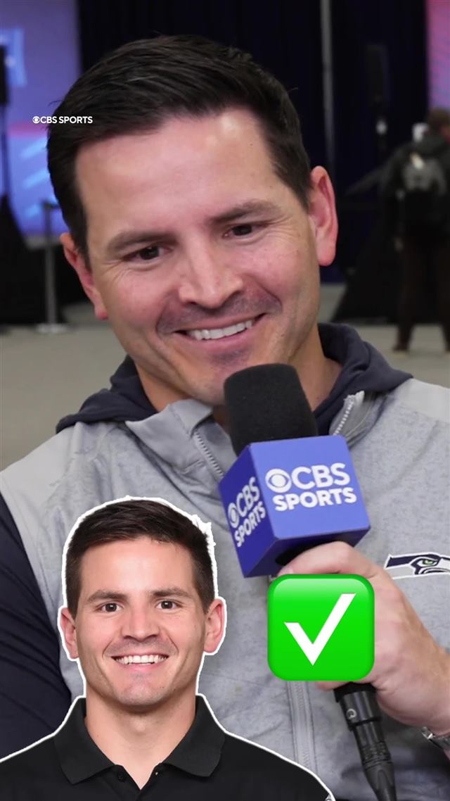 TikTok NFL partnership: Mike Macdonald being interviewed on camera about the Seattle Seahawks' Super Bowl LX win
