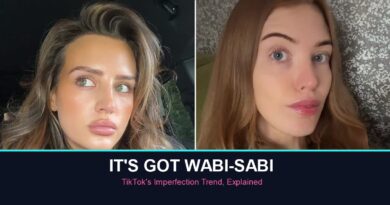 wabi-sabi trend TikTok videos side by side showing real teeth imperfections