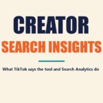 Creator Search Insights title card with TikTok search topic pills
