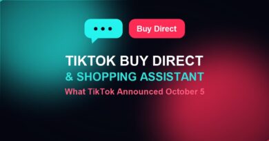 TikTok Buy Direct and Shopping Assistant graphic with a chat bubble and a Buy Direct button