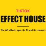 TikTok Effect House title card with wireframe cubes on yellow