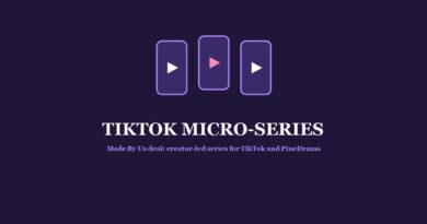 TikTok micro-series: three vertical phone frames with play marks above the title and the Made By Us deal subtitle