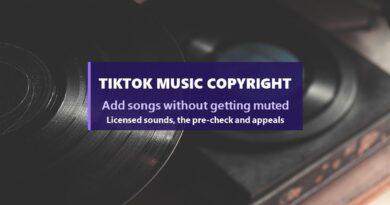 TikTok music copyright: vinyl records with the words TikTok Music Copyright, Add songs without getting muted