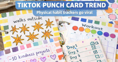 TikTok Punch Card Trend Collage Illustration