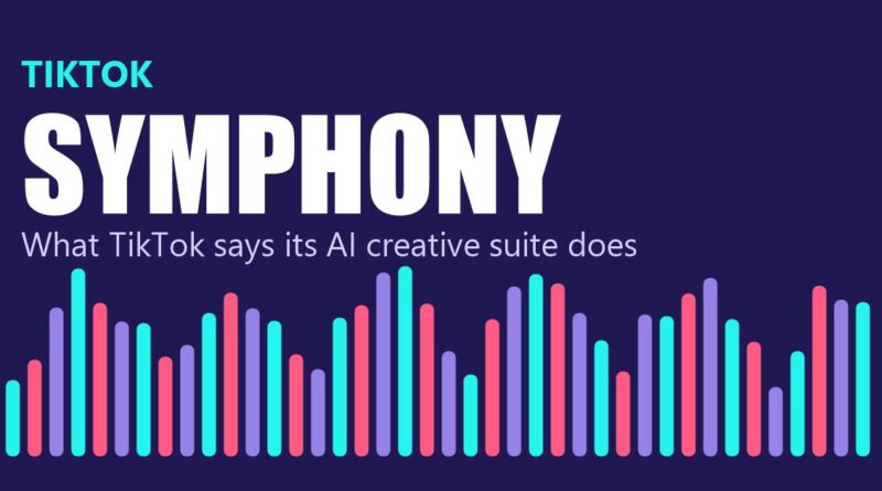 TikTok Symphony: equalizer-style bars with the title Symphony