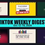 TikTok weekly digest Oct 12-18, 2026: collage of this week's article graphics