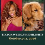 TikTok weekly highlights for October 5 to 11, 2026: Bella Poarch, Tyra Banks, a golden retriever and a vinyl record