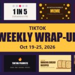 TikTok weekly wrap-up Oct 19-25, 2026: collage of this week's article graphics